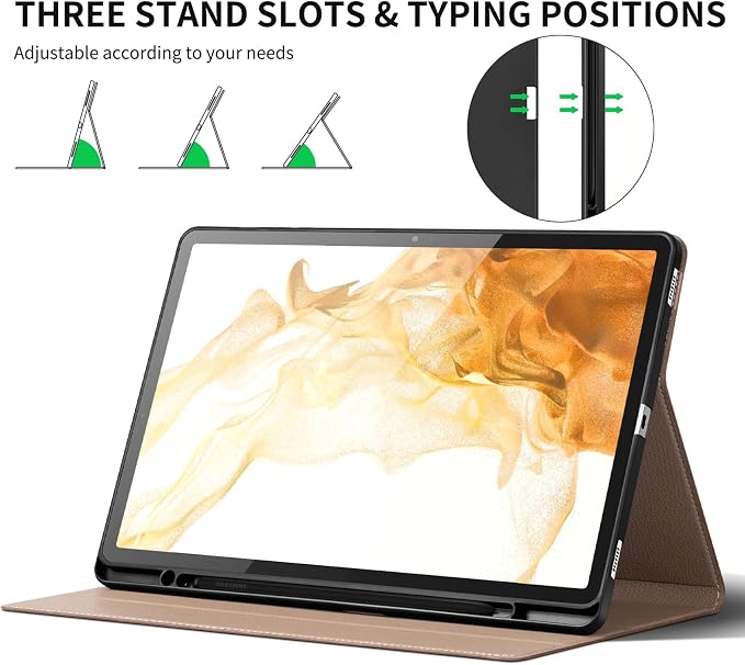 Case for Samsung Galaxy Tab S10 Lite/S10 FE/S9 FE/S9 10.9/11 | Microfiber Leather Protective Cover with S Pen HolderSmart Folio Auto Sleep/WakeAdjustable StandShockproofSlimBlack