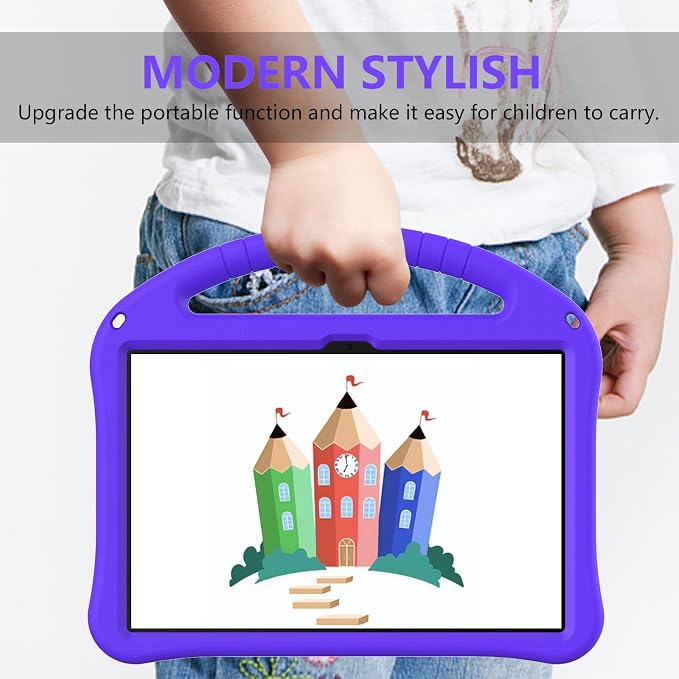 for Revvl Tab 2 Case 2025 Kids EVA Cover with Strap Handle Stand for Tmobile Revvl Tab 2 Case 10.1'' Black