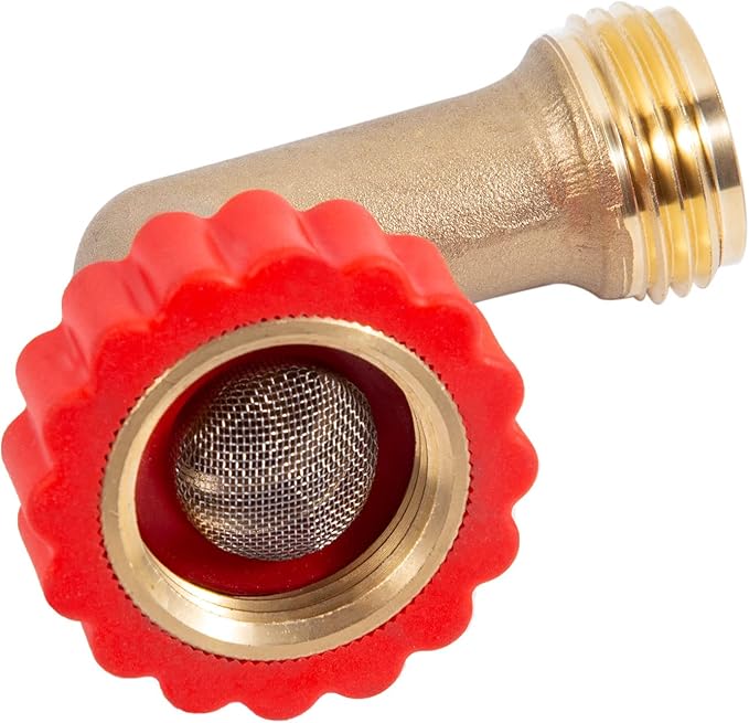 Lead-Free Brass 90 Degree Hose Saver, 90°Hose Elbow Fitting Quick Swivel
