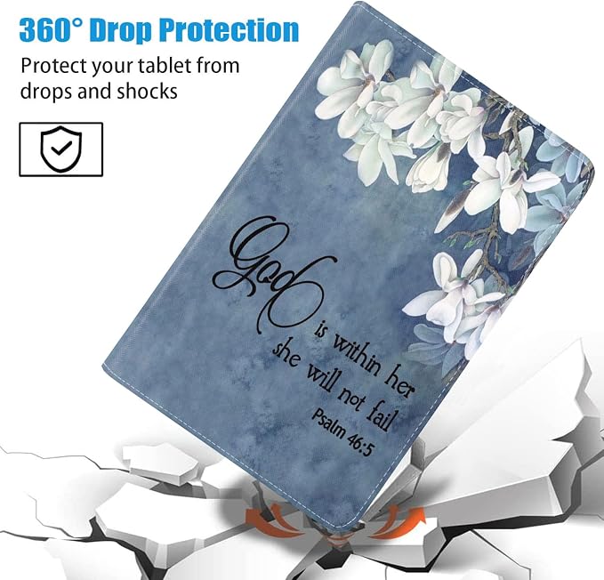 Case for Samsung Galaxy Tab S5e 10.5 inch 2019 Tablet [SM-T720/T725/T727] Slim PU Leather Case Adjustable Stand with Auto Wake/Sleep - Bible Verse Proverbs 31:25