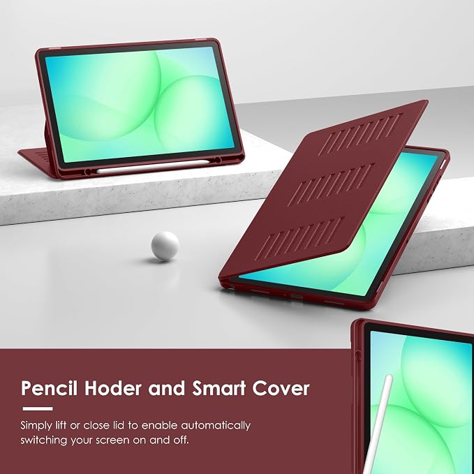 Case for Samsung Galaxy Tab A11+ Plus 11 inch 2026 Model (SM-X230/X236)Multiple Angles Stand CoverSoft BackPencil Holderand Auto Sleep/WakeBlack