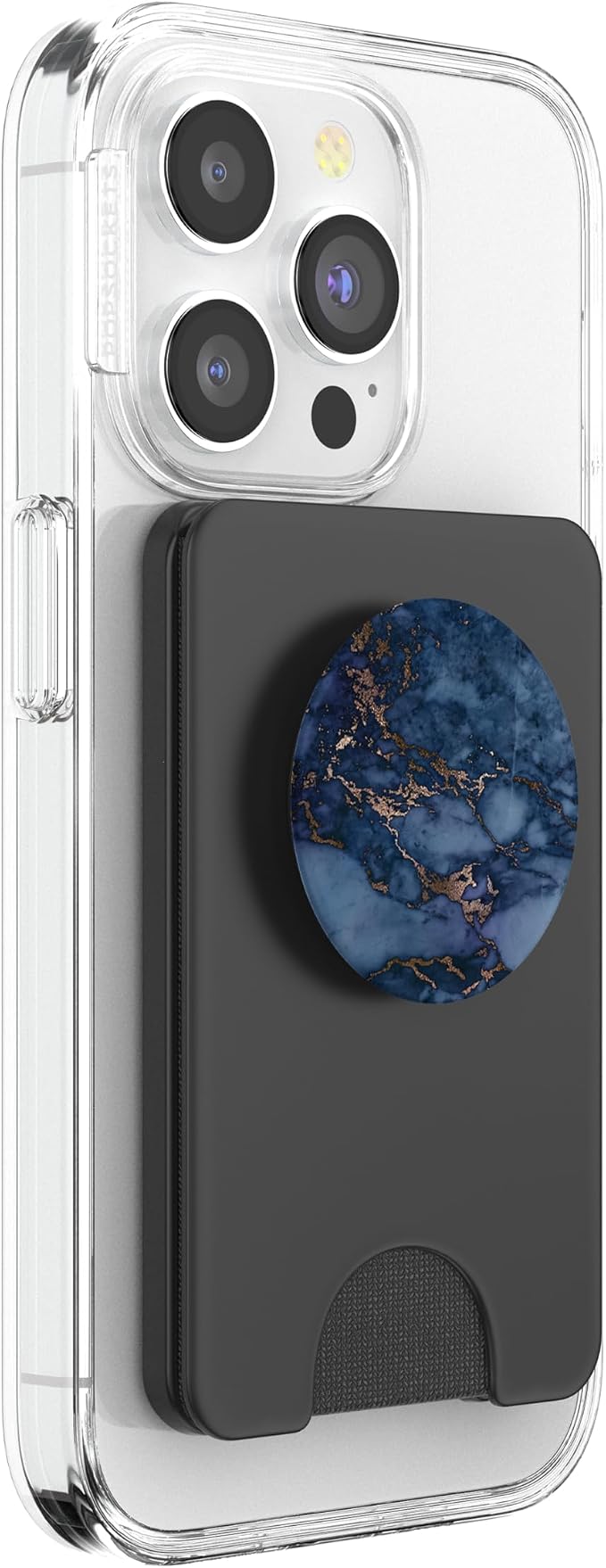 Elegant Dark Jewel Tone Navy &amp Copper Marble Pattern PopSockets PopGrip: Swappable Grip for Phones &amp Tablets