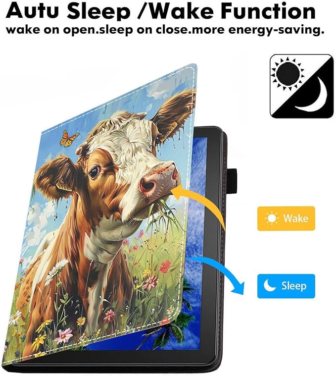 Case for Amazon Fire HD 10 Tablet (9th/7th Generation 2019/2017 Release) Slim PU Leather Cover with Card Slot &amp Auto Wake/Sleep for Fire 10.1 Tablet African American Girl