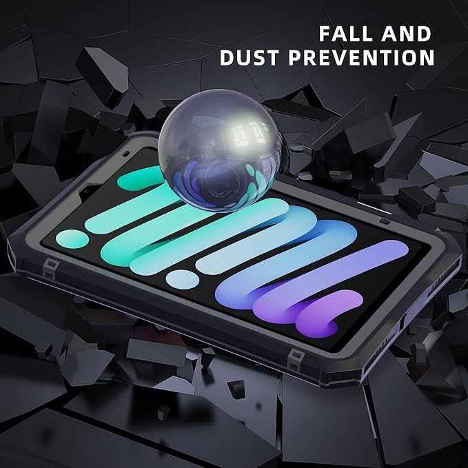 10.2 Waterproof Case Compatible with iPad 9th 8th 7th Generation 2021/2020/2019 Built-in Screen Protector with Strap Stand Pencil Holder Full Body Heavy Duty Protective Shockproof
