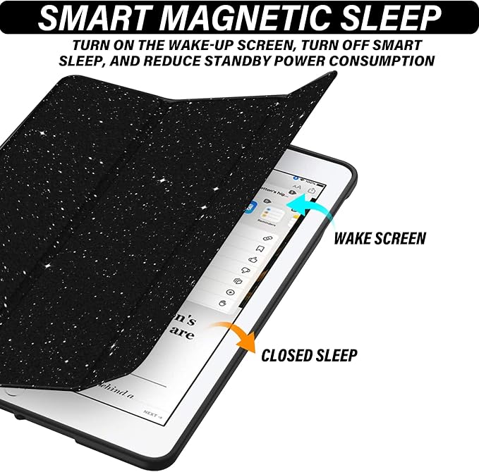 Compatible with iPad 10.2 inch Case 9th /8th /7th Generation Case (2021/2020/2019) Auto Sleep/Wake Cover Cute Abstract Aesthetic Preppy Women Girls-Black Bling Glitter Shiny Sparkly