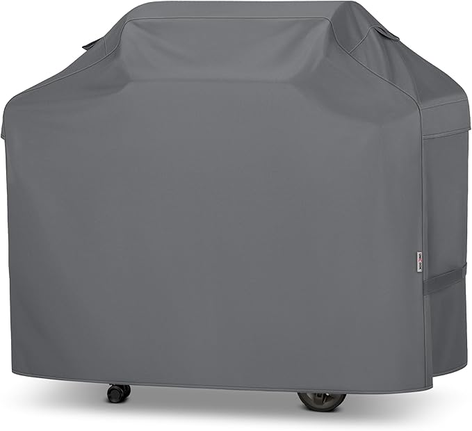 Unicook 55 Inch Grill Cover for Outdoor Grill, Heavy Duty Waterproof Gas BBQ Cover, Outside 3-4 Burner Barbecue Covering for Weber, Char-Broil, Nexgrill, All Weather Resistant, Grey