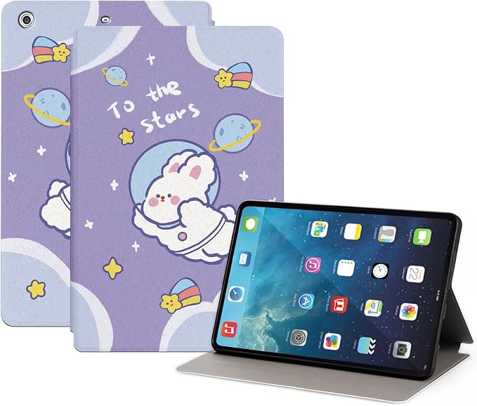 for Apple Mini Mini 2 Mini 3 Case with Auto Sleep/Wake Multi-Angle Smart Stand Shell Cover Protective Case for 7.9-inch iPad Mini 1/Mini 2/Mini 3 - Cute Rabbit