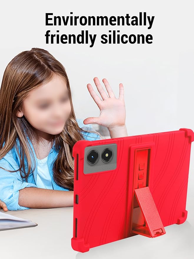 for TABWEE T50 (11 Inch) Android 16 Tablet Protective case ZBAGUG Shockproof Lightweight Silicone Protective Cover with Stand Child-Friendly Protection Easy to Clean Design Black.