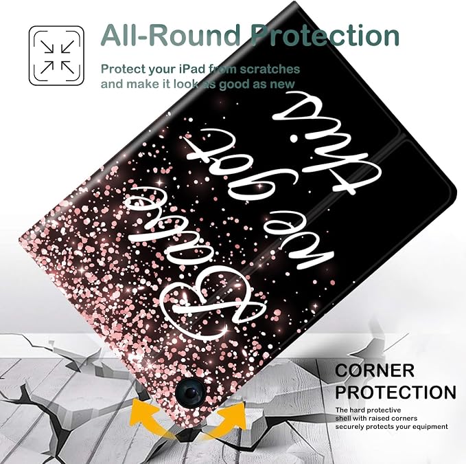 Case for iPad 10.2-inch (2021/2020/2019)/ iPad Air 10.5 2019 / iPad Pro 10.5 Multi-Angle Bracket with Automatic Sleep/Wake Protection Case - Babe We Got This