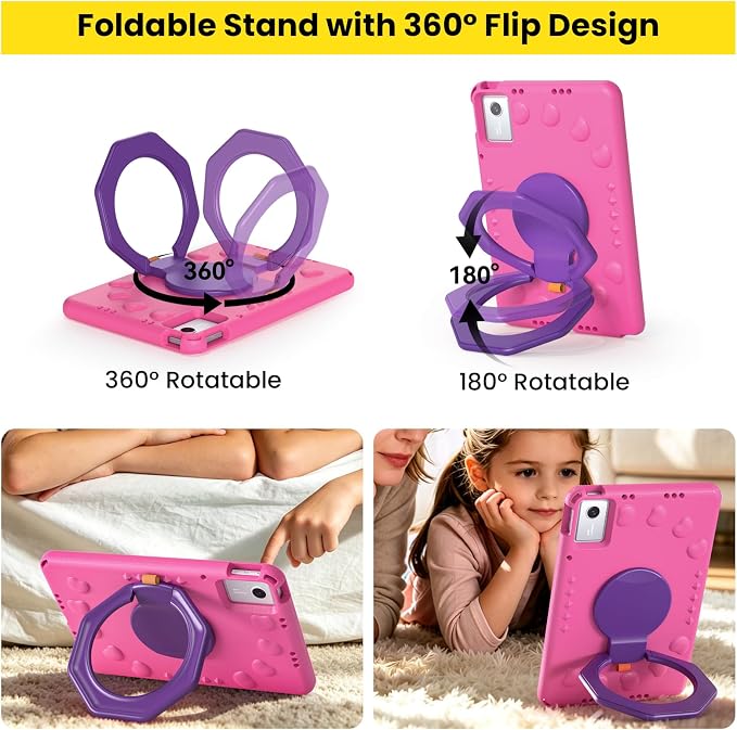 Kids Case for Lenovo IdeaTab11 2025/K11 Gen 2TB-336ZU/FU | Made of non-toxic odorless EVA materialStrong drop resistance，360 degree rotating support，Suitable for children's learning