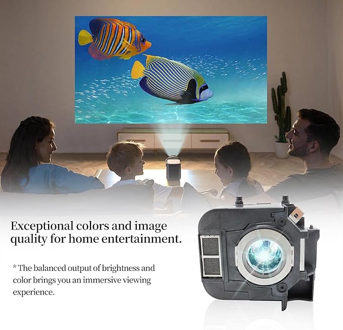 SORNEICDR ELP LP50 Replacement Projector Lamp Bulb Compatible with Epson EB-824 EB-825 EB-826W EB-84 EB-84e EB-84he EB-85 EMP-825 EMP-84he PowerLite 826 EB-84H EB-84EDU,with Housing