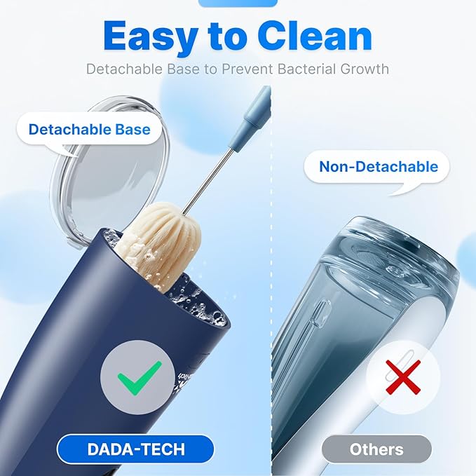 Water Flosser for Teeth, Cordless Oral Irrigator Portable Dental Cleaner Picks with 8 DIY Modes 7 Jets 300ml Tank Braces Flossers Rechargeable (Blue)