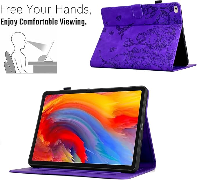 Case for iPad 9th/8th/7th Generation iPad 10.2 Case (2021/2020/2019 Model iPad 9/8/7 Case) PU Leather Folio Folding Stand Cover for iPad 10.2 inch Auto Wake/Sleep Hummingbird