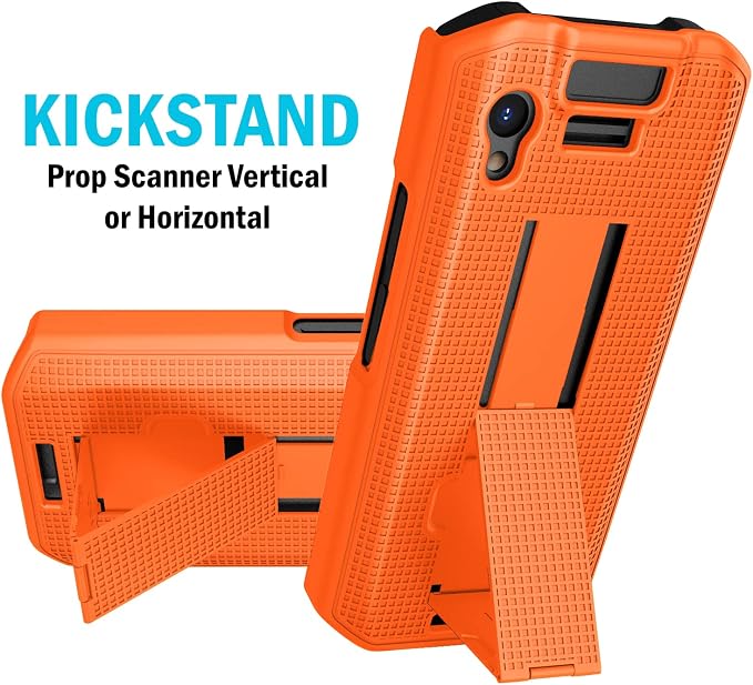 Case and Hand Strap Combo for Zebra TC21 TC26 - Black | Slim Hard Shell with Stand Satisfying Texture for Your Mobile Computer Scanner Phone Includes Palm Grip Harness
