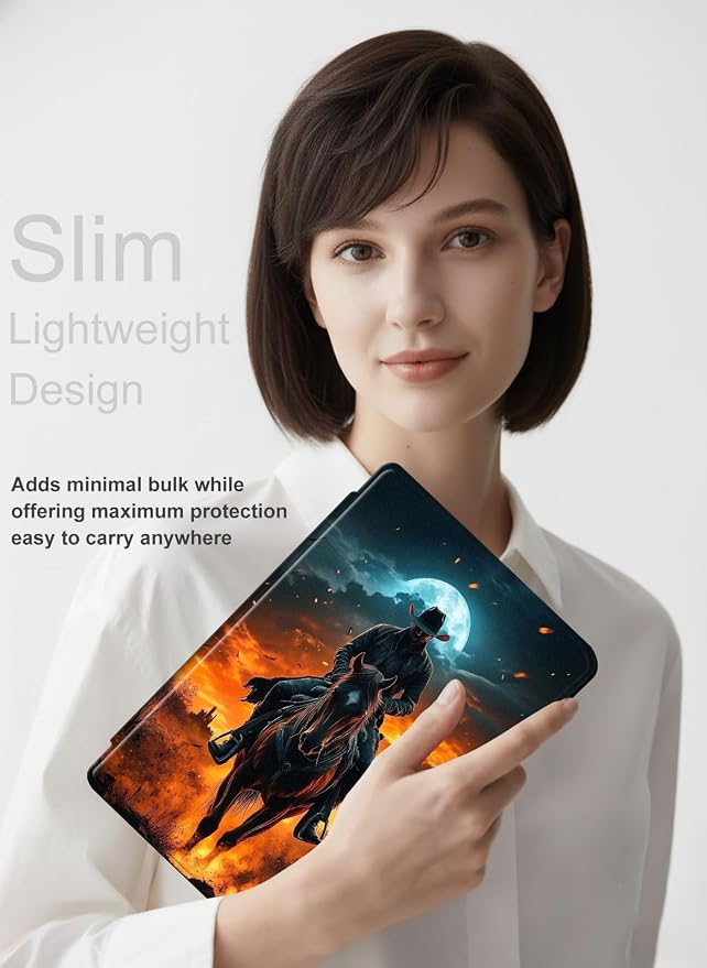 for iPad 11th Generation (A16 2025) 11 / iPad 10th Gen 10.9 2022 Case 360° Rotating PU Leather Stand Cover with Auto Sleep/Wake Shockproof TPU Backl Raccoon Perched