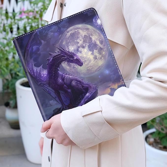 for iPad 10th-Gen 10.9-inch 2022 Case Adjustable Stand Shockproof Protective Cover with Automatic Wake-up/Sleep Function Suitable for iPad 10th Gen 2022 Case Art Dragonfly