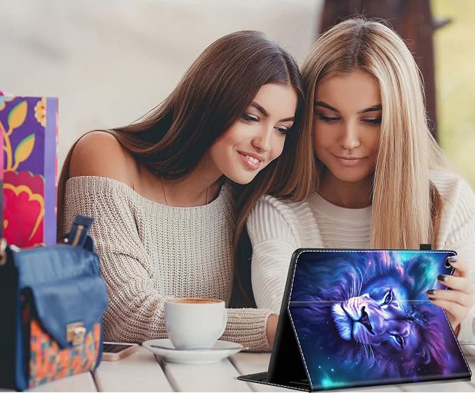 Case for All-New Amazon Fire HD 10 and 10 Plus Tablet (13th/11th Generation 2023/2021 Release) 10.1 - Slim Fit Standing Cover with Auto Sleep/Wake，Wolf
