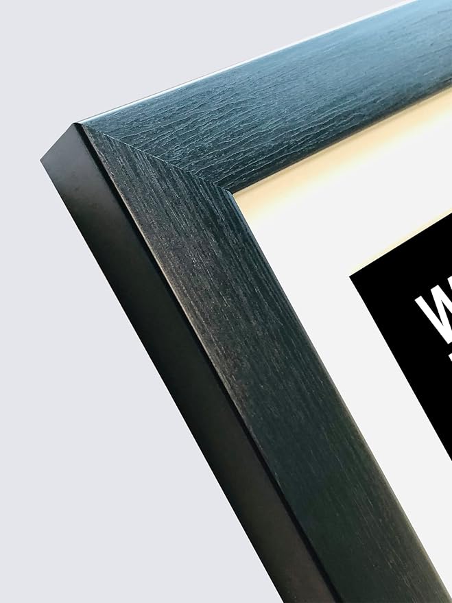 Wieco Art Quotes Wall Art Inspirational Canvas Print Motivation Classroom Decor With Black Picture Frame and Real Glass Made to Display 8x10" with Mat or 11x14" Photos Without Mat for Home Office Wall Decoration