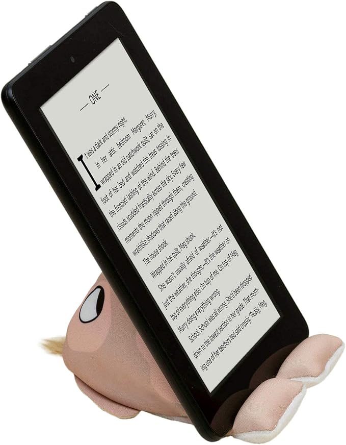 Plusheez Mobile Phone Holder | 2 in 1 Phone Stand with Micro Fibre Wipe | Screen Cleaner | Universal Phone Stand for Kids Children Adults | eReader/Kindle/Smartphone/Small Tablet Compatible (Bird)