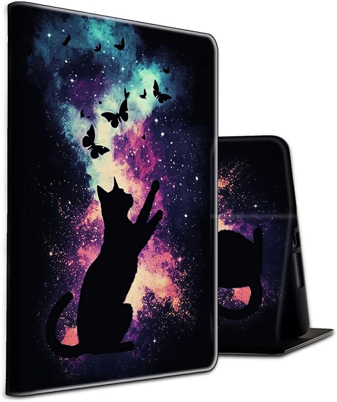 for 10.1 Amazon Fire HD 10 Tablet (13th Generation 2023 Release)PU Leather Multi-Angle Anti Slide Stand Cases with Auto Wake/SleepAnimals Dog Paws Galaxy