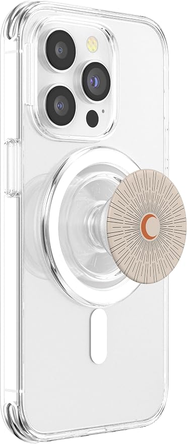 Minimal Boho Shining Crescent Moon Bohemian Aesthetic PopSockets Adhesive PopGrip