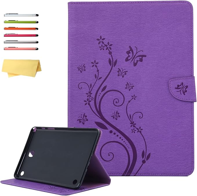 Case for Samsung Galaxy Tab A 8.0 inch Tablet Case 2015 (Model SM-T350/T355/P350/P355) with Pencil Holder [Auto Sleep/Wake] Stand Folio PU Leather Shockproof Cover Magnetic Smart WalletNight