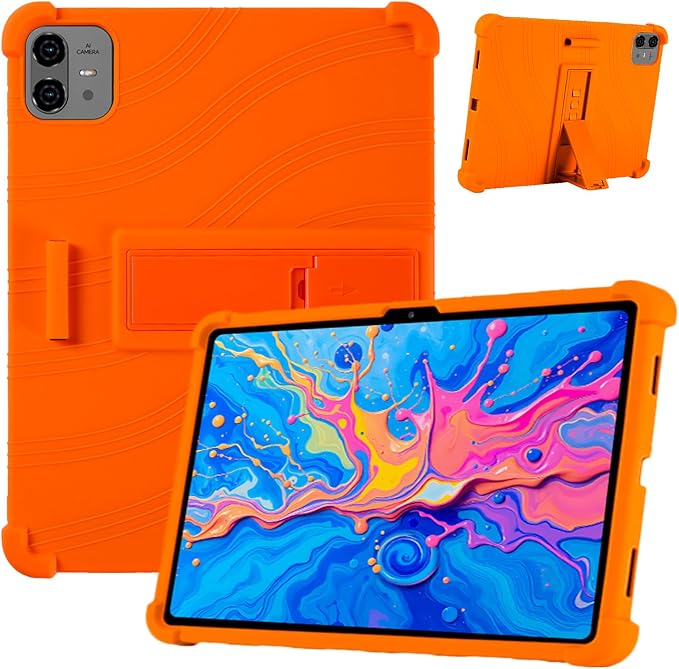 Case for TECLAST Artpad Pro 12.7-Inch Tablet – Shockproof Silicone Protective Cover with Kickstand Drop-Resistant Business Style (Black)