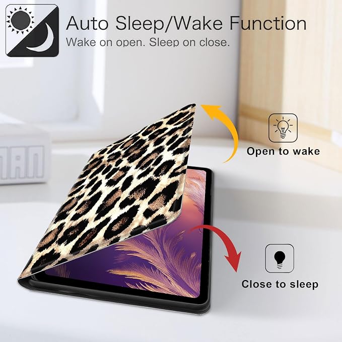 for iPad 11th Generation (A16 2025) 11 / iPad 10th Gen 10.9 2022 Case 360° Rotating PU Leather Stand Cover with Auto Sleep/Wake Shockproof TPU Backl Raccoon Perched