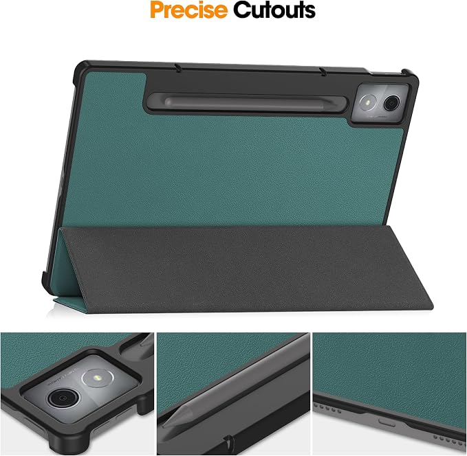Gylint PU Leather Case for Lenovo Idea Tab Pro/Xiaoxin Pad Pro 12.7 Inch 2025 Ultra Thin Folding Folio Stand Protective Cover Black