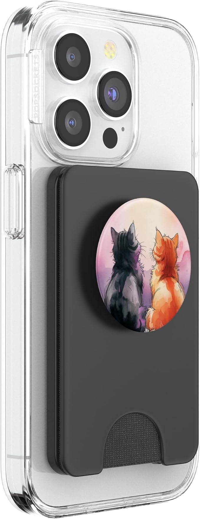 Orange and Black Cat PopSockets PopGrip for MagSafe