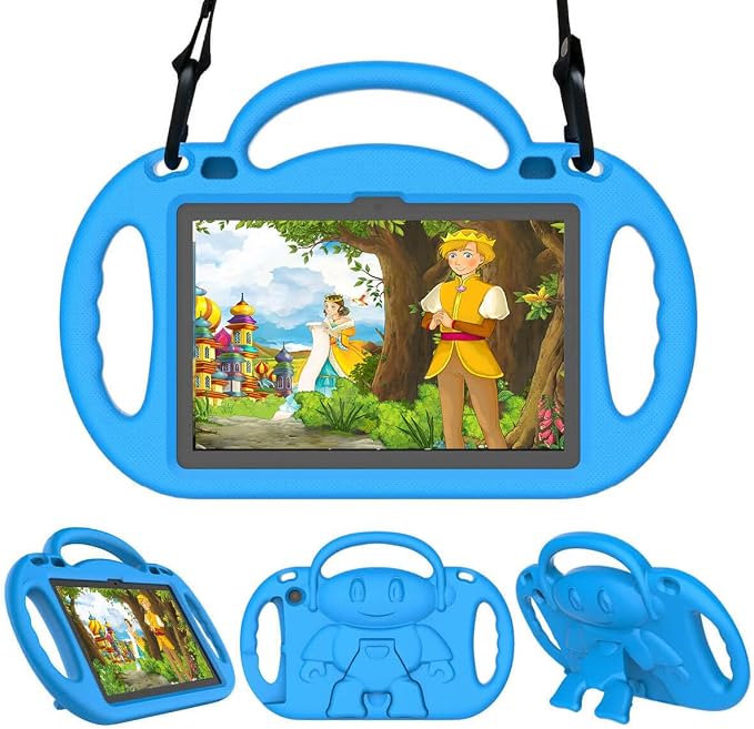 Kid-Proof Case for 8 Inch Tablet(12th/10th Generation 2024/2022/2020 Release) - Durable Shockproof Protective Cover with Shoulder Strap for 8 Plus Tablet Not for iPad Samsung Tablet Black
