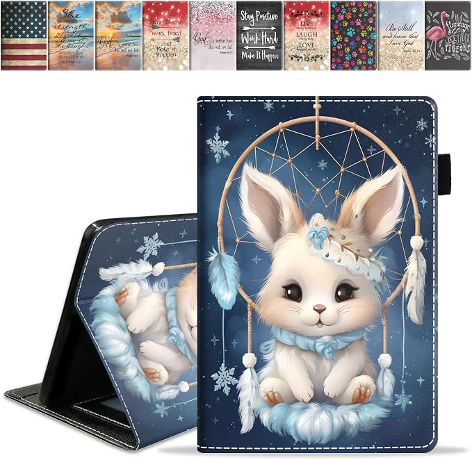 Case for Amazon Fire HD 10 Tablet (9th/7th Generation 2019/2017 Release) Slim PU Leather Cover with Card Slot &amp Auto Wake/Sleep for Fire 10.1 Tablet African American Girl