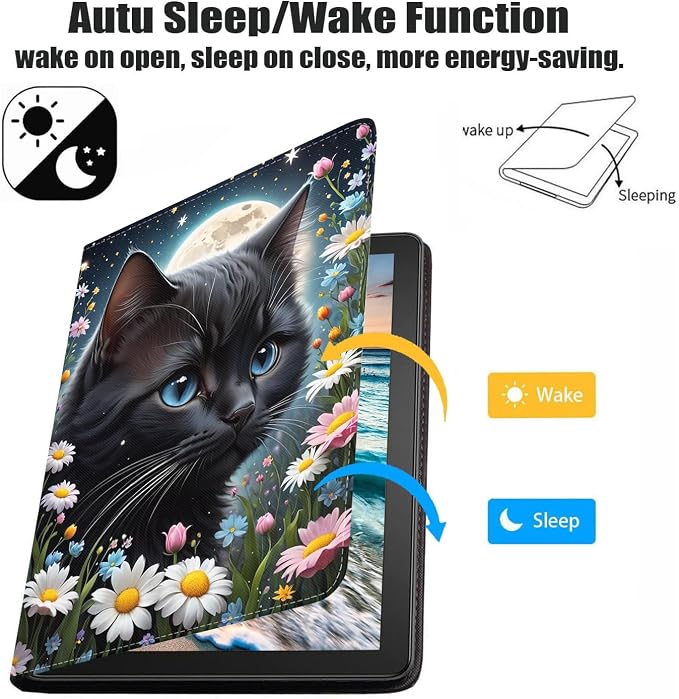 Case for Samsung Galaxy Tab S10 Plus 2024/ S9 Plus/ S9 FE Plus 5G 12.4 Inch 2023 Premium PU Leather Stand Folio Cover with Auto Sleep/Wake Abstract Colorful Dog