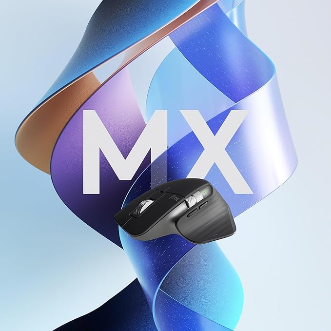 Logitech MX Master 3S - Wireless Performance Mouse with Ultra-Fast Scrolling, Ergo, 8K DPI, Track on Glass, Quiet Clicks, USB-C, Bluetooth, Windows, Linux, Chrome (Black)