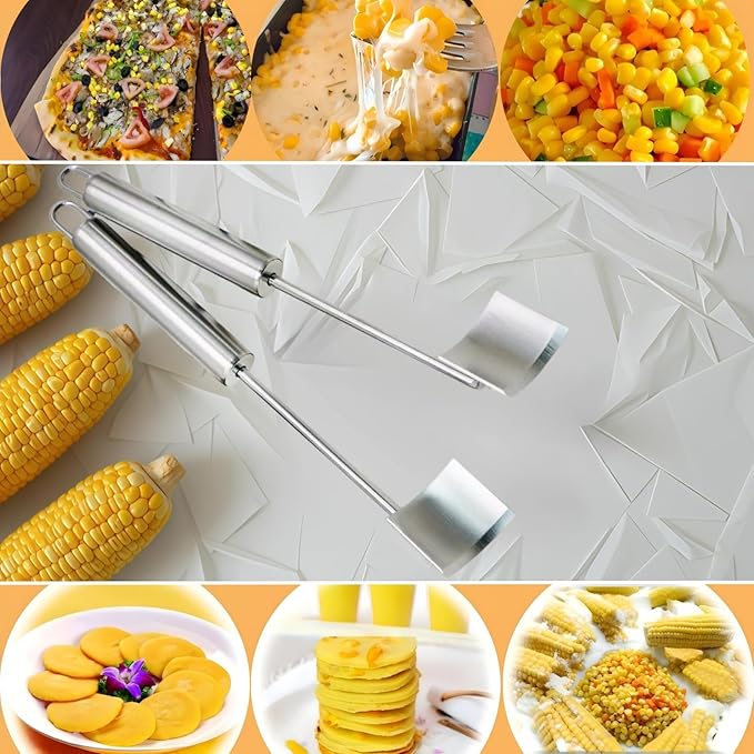 HKFALDRR Corn Peeler for Corn on the Cob, stainless steel corn stripping tool, Efficient Design Perfect for Dining Enthusiasts, 2-Pack