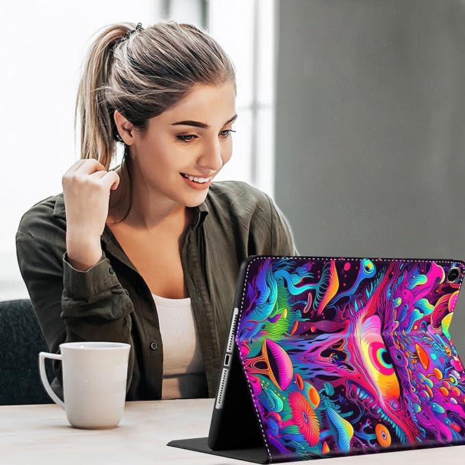 Case for New iPad (A16) 11th Generation 11 Inch 2025for iPad 10th Generation 2022 10.9 Inch Multi-Angle Stand Smart Cover Shockproof with Auto Wake/Sleep Baby Dragon