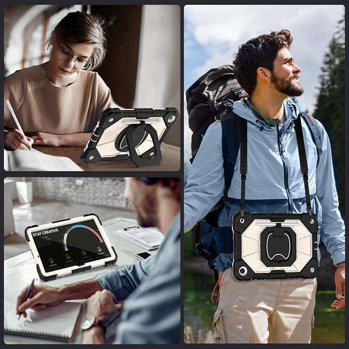 Auizotl Case for Samsung Galaxy Tab A11+/A9+ Plus 11 Inch with Screen Protector/Rotating Stand/Pen HolderMilitary Grade Shockproof Cover for Galaxy Tab A11 Plus /A9 Plus CasesBlack