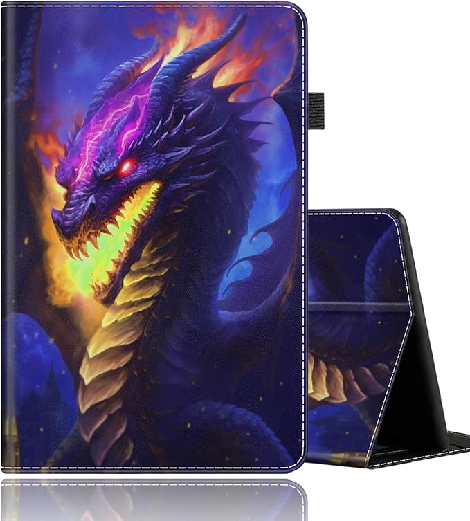 Case for All-New Amazon Kindle Fire HD 8 &amp 8 Plus Tablet (12th Generation/10th Generation 2022/2020 Release) 8 Durable Shockproof Protective Cover，Blue Dragon