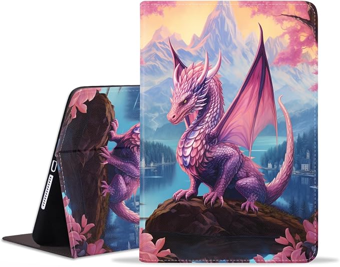 Case for iPad 6th/5th Generation (2018 2017 Model 9.7 Inch) iPad Air 2/Air 1 (9.7 Inch) Slim PU Leather Stand Folio Cover with Auto Wake Sleep African Woman Wolf