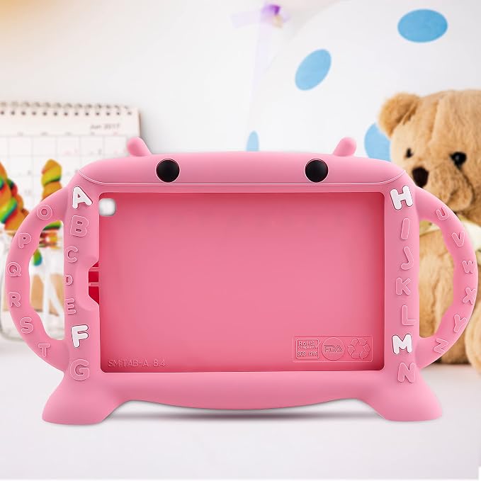 Case for Samsung Galaxy Tab A 8.4 SM-T307 (2020) - Shockproof Silicone Kids Friendly Soft Protective Cover with Handles for Galaxy Tab A 8.4 2020 Release - Stands on Its Own (Blue)