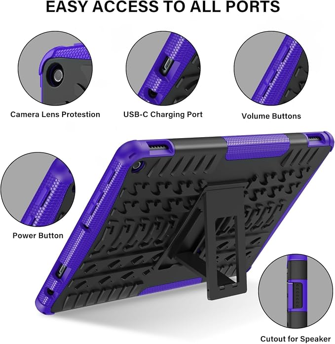 for 2023 Release Tablet Flre HD 10 &amp HD 10 Plus Case | 13th Generation Heavy Duty Dual Layer Shockproof Impact Resistance Protective Case with Kickstand for Kids