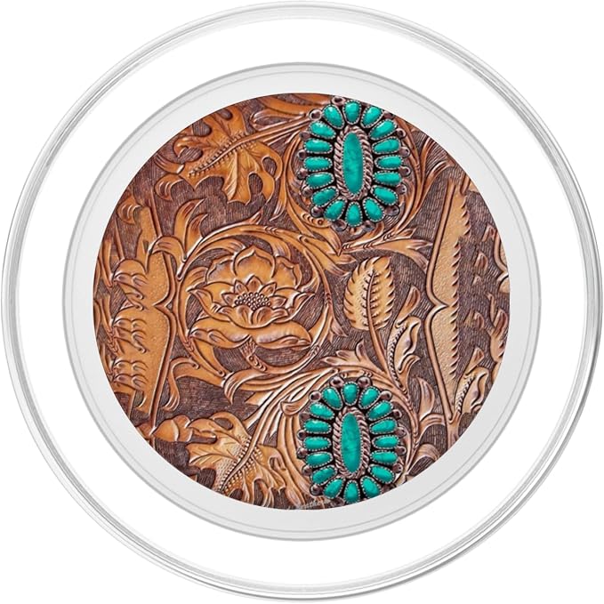 Rustic Turquoise Brown Cowboy Tribal Western Country PopSockets Adhesive PopGrip
