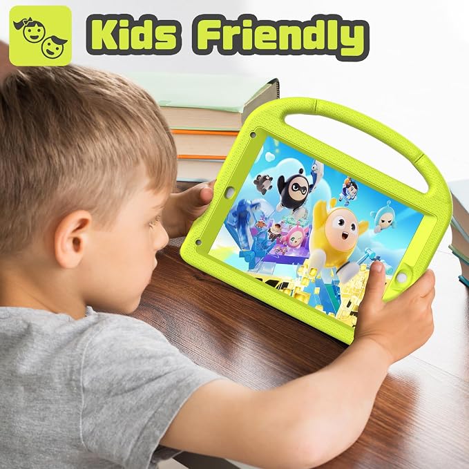 YIHE Shockproof Kids Case for iPad 6th/5th Gen Air 2/1 Pro 9.7 LightBlue | Full-Body Protection Durable Tablet Cover Built-in Screen Protector Stable Stand Lightweight Vibrant Colors