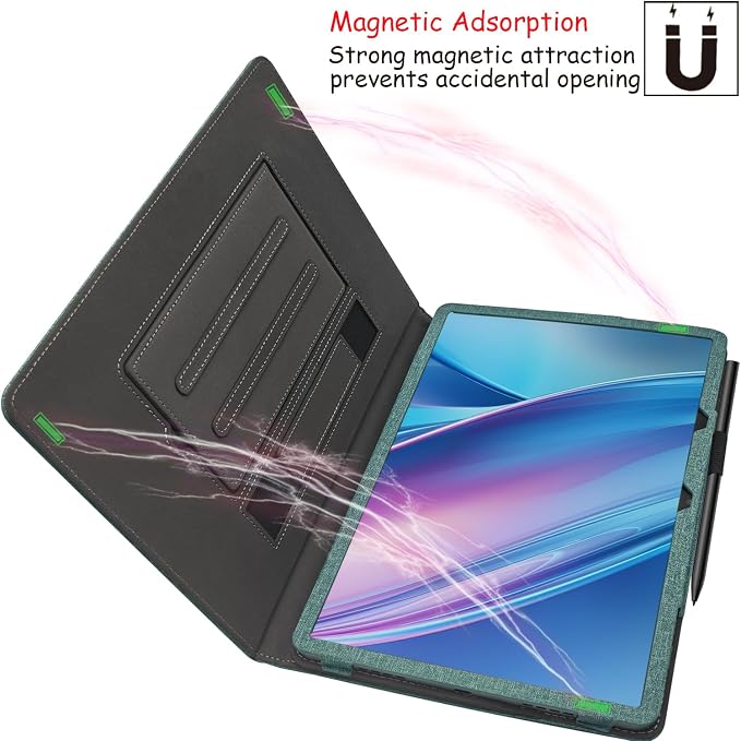 Hand Strap Case for 11.5 TCL NxtPaper 11 Plus (9469X) Tablet PU Leather Bidirectional Multi-Angle Stand Cover with Auto Sleep &amp Wake/Elastic Pen Holder (Black)