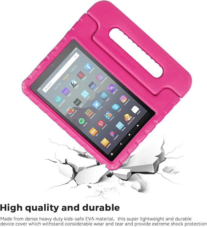Kids Case for Fire 7 Inch Tablet 9th/7th/5th Generation Tablet (2019/2017/2015 Release) Kid-Proof &amp Shockproof Case Sturdy Soft Durable EVA Protective Cover with Convenient Handle Blue | Foldable