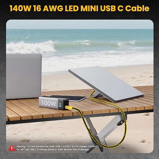 Starlink Mini Cable 16.4FT 18AWG 140W Starlink USB C to DC Power Cable with Smart Protocol Chip Waterproof DesignMini Accessories Compatible with 100W+ PD Source 28V PPS 20V PD Protocols