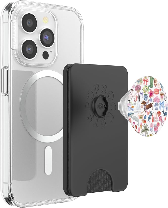Aesthetic European Summer Bow Cute Dachshund Collage Art PopSockets PopGrip for MagSafe
