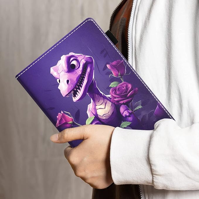 Case for Amazon Kindle Fire HD 10 Tablet 10.1 (9th/7th Generation 2019/2017 Release) - PU Leather Folio Case with Smart Auto Wake/Sleep African American Girl