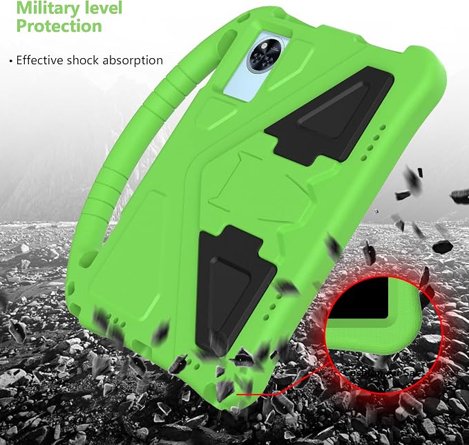 YRH Kids Case for Lenovo Idea Tab 11 inch Tablet 2025 Model TB336FU EVA Shockproof with Stand Handle Black