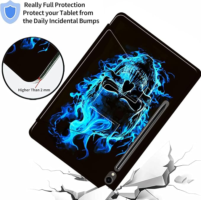 Case for Samsung Galaxy Tab A9 8.7-Inch 2023360 Degree Rotating Multi-Angle Viewing Protective Cover with Auto Sleep/Wake-Blue Butterfly